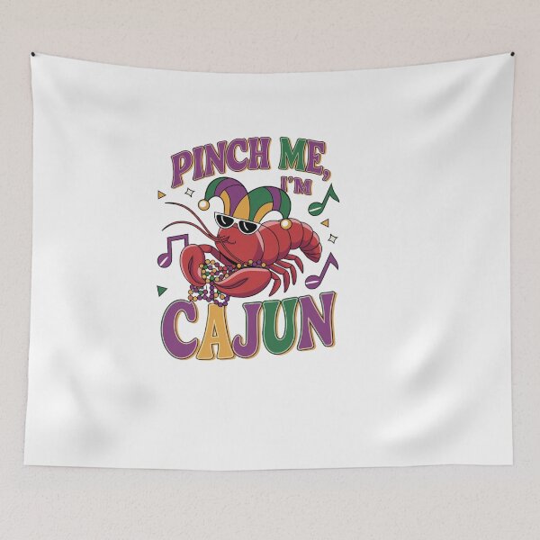 Item preview, Mardi gras New Orleans Louisiana - Pinch Me, I’m Cajun Mardi Gras Crawfish designed and sold by stickercuffs.