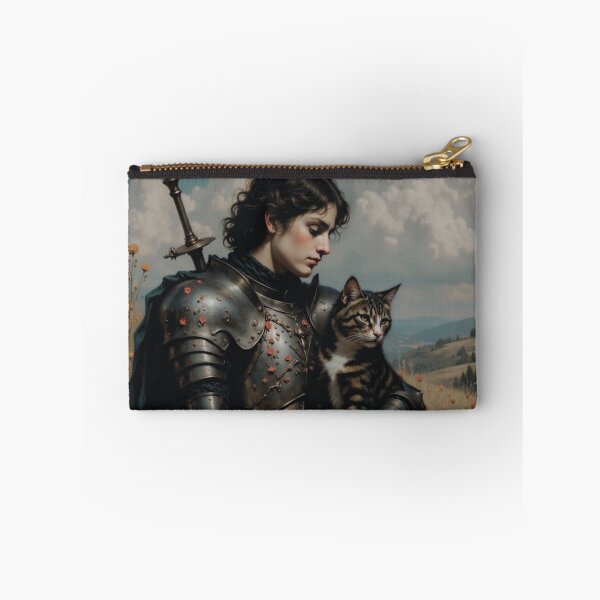 Item preview, Knight and Cat - A Fantastical and Artistic Illustration designed and sold by artiviohub.