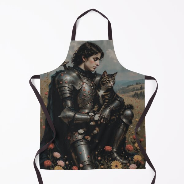 Item preview, Knight and Cat - A Fantastical and Artistic Illustration designed and sold by artiviohub.