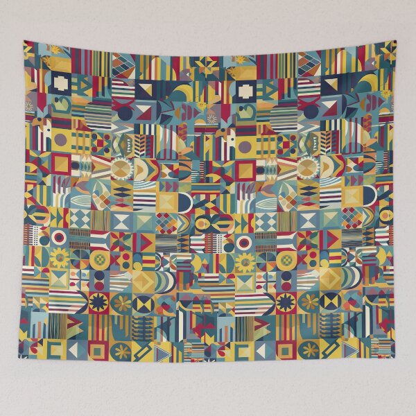 Item preview, Colorful Geometric Pattern | Abstract Retro Art | Modern Aesthetic designed and sold by ViviNyks.