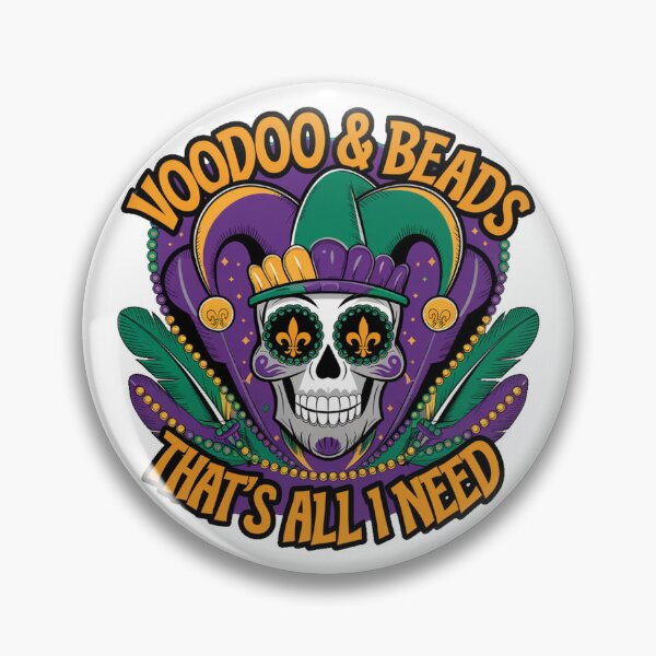 Item preview, Mardi gras New Orleans Louisiana - Voodoo & Beads Mardi Gras Skull Tee designed and sold by stickercuffs.