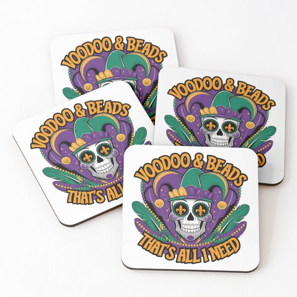 Item preview, Mardi gras New Orleans Louisiana - Voodoo & Beads Mardi Gras Skull Tee designed and sold by stickercuffs.
