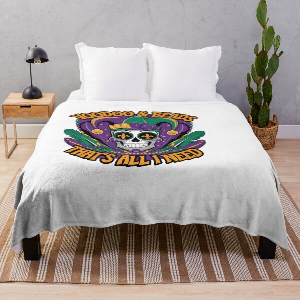 Item preview, Mardi gras New Orleans Louisiana - Voodoo & Beads Mardi Gras Skull Tee designed and sold by stickercuffs.