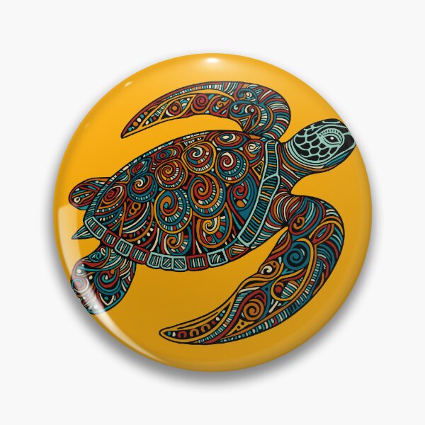 Item preview, Intricate sea turtle designed and sold by SpectrumShine.