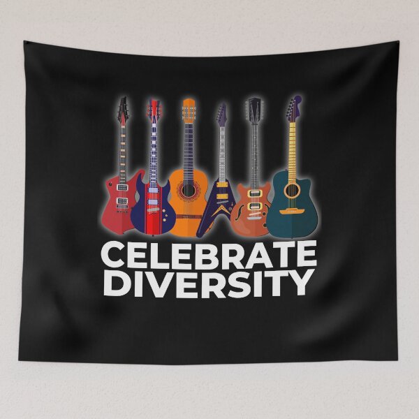 Item preview, Celebrate Diversity Guitar Lover designed and sold by PNGShop.