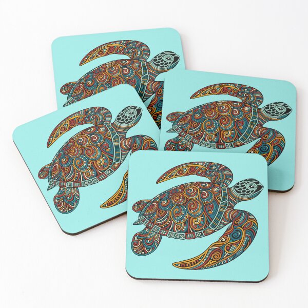 Item preview, Intricate sea turtle designed and sold by SpectrumShine.
