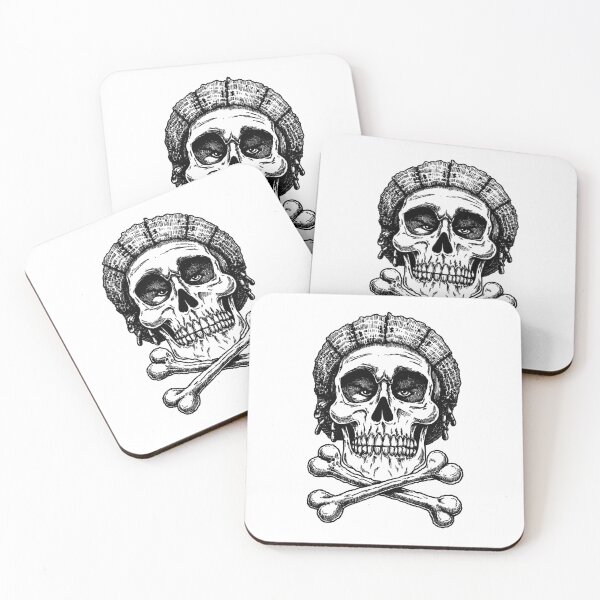 Item preview, Funny skull rastaman japan manga anime comix style ink drawing designed and sold by VonKalt.