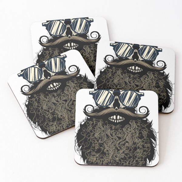 Item preview, crane hipster skull bearded beard mustache designed and sold by Achille3777.