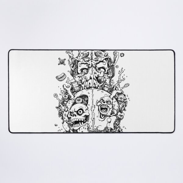 Item preview, Funny skull japan manga anime comix style ink drawing designed and sold by VonKalt.