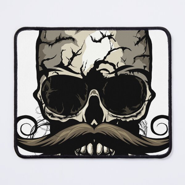 Item preview, mustache hipster skull designed and sold by Achille3777.