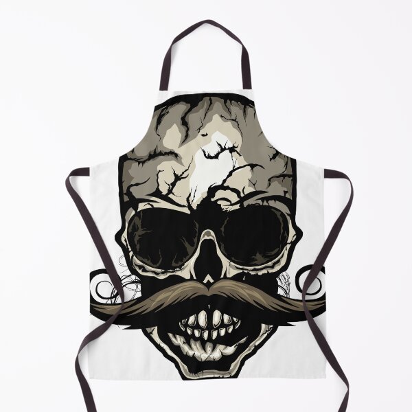 Item preview, mustache hipster skull designed and sold by Achille3777.