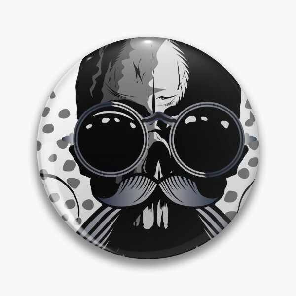 Item preview, skull mustache mustached skull round glasses hipster designed and sold by Achille3777.