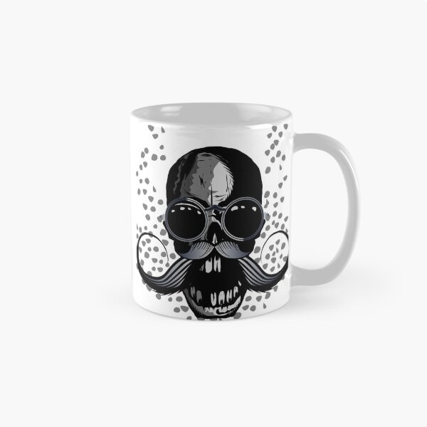 Item preview, skull mustache mustached skull round glasses hipster designed and sold by Achille3777.
