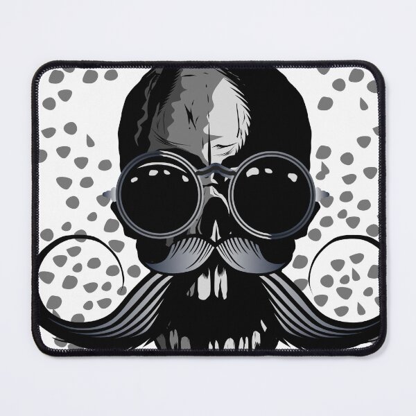Item preview, skull mustache mustached skull round glasses hipster designed and sold by Achille3777.