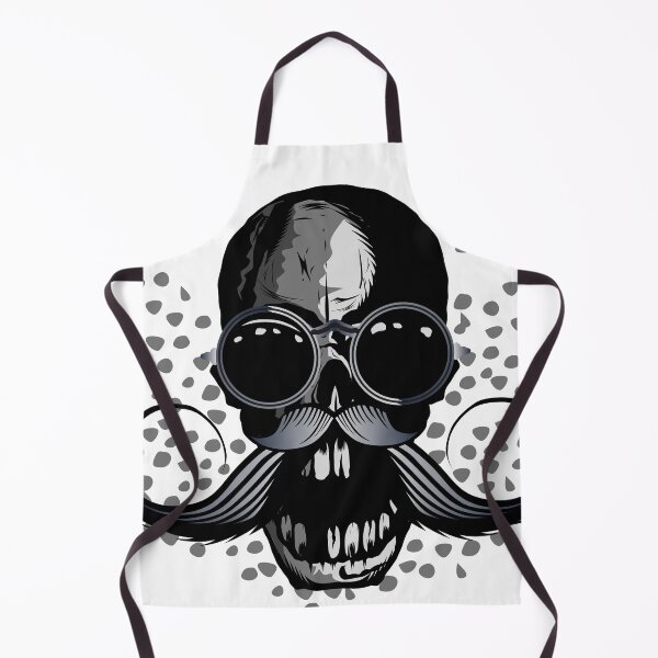 Item preview, skull mustache mustached skull round glasses hipster designed and sold by Achille3777.