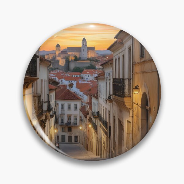 Item preview, Coimbra, Portugal: Sunset Glow on Historic Streets designed and sold by LSVart.