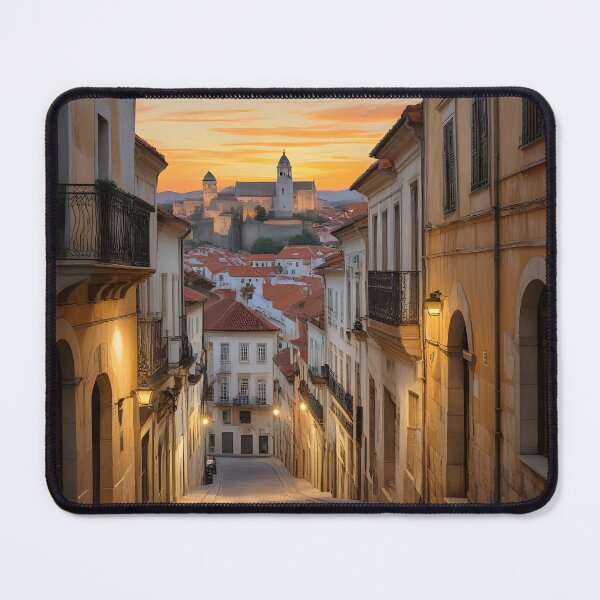 Item preview, Coimbra, Portugal: Sunset Glow on Historic Streets designed and sold by LSVart.