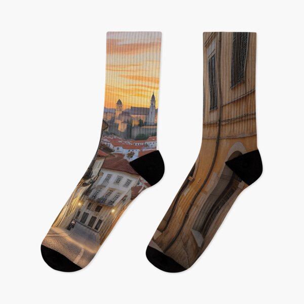 Item preview, Coimbra, Portugal: Sunset Glow on Historic Streets designed and sold by LSVart.