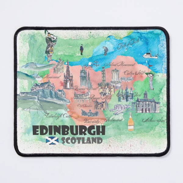 Item preview, Edinburgh Scotland Travel Map designed and sold by artshop77.