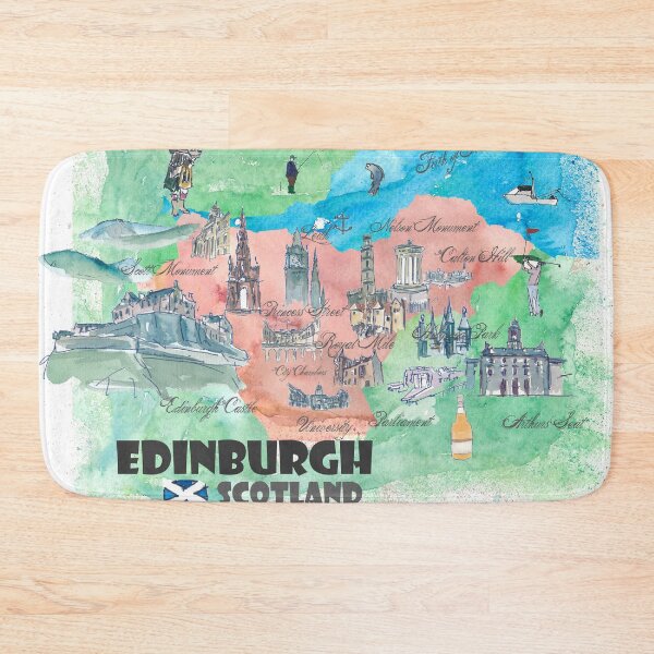 Item preview, Edinburgh Scotland Travel Map designed and sold by artshop77.