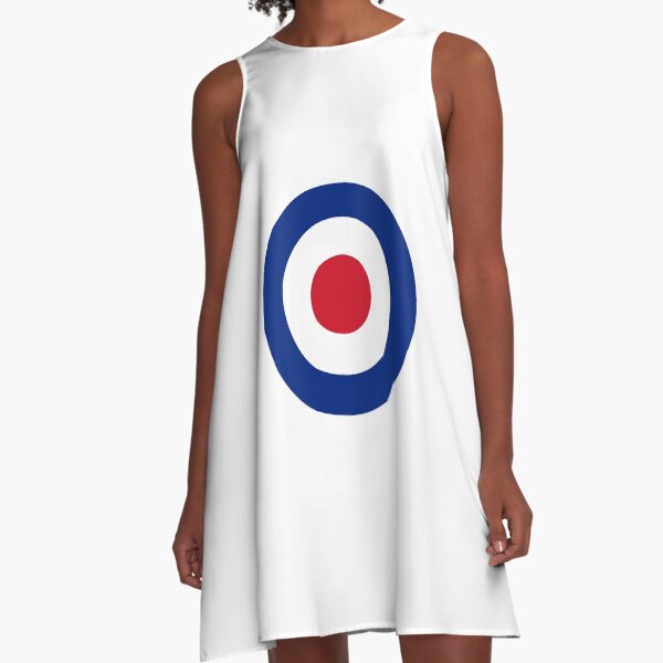 Mod - Classic Roundel - Bullseye Archery Target A-Line Dress