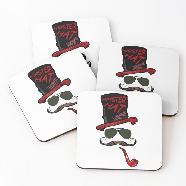 Item preview, hipster hat pipe mustache sunglasses designed and sold by Achille3777.