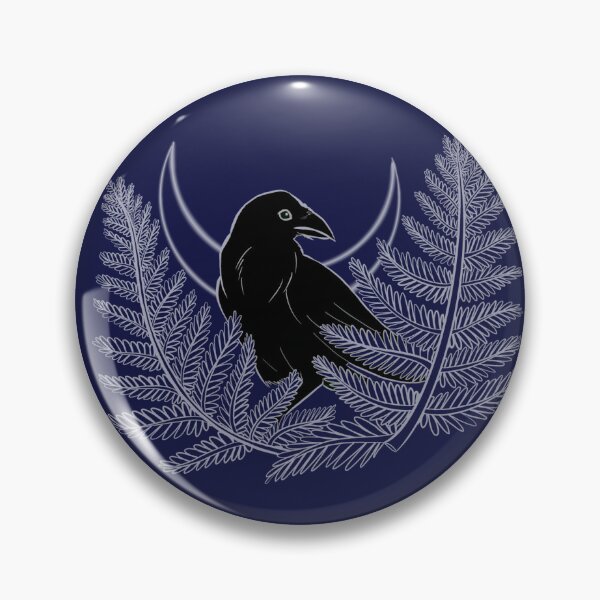 Item preview, Raven with fern designed and sold by Moon-Cat-Arts.
