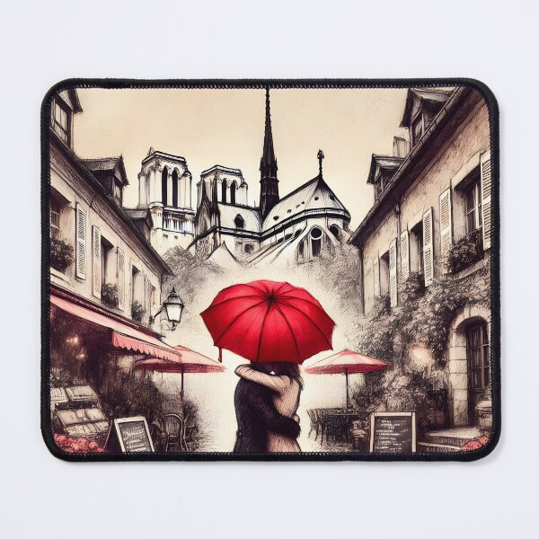 Item preview,  Enchanting Parisian Embrace Under Umbrella designed and sold by inkNext.