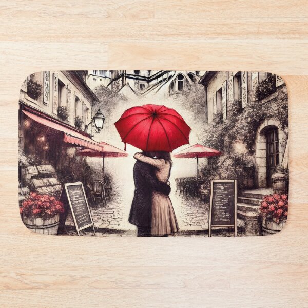 Item preview,  Enchanting Parisian Embrace Under Umbrella designed and sold by inkNext.