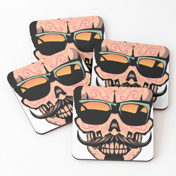 Item preview, mexican hipster skull fancy goatee designed and sold by Achille3777.