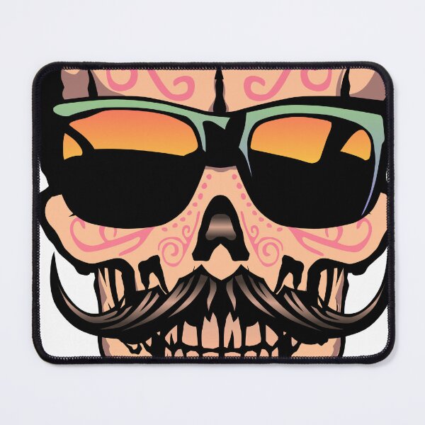 Item preview, mexican hipster skull fancy goatee designed and sold by Achille3777.