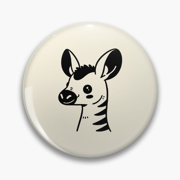 Artikelvorschau, Bezaubernde handgezeichnete Okapi-Illustration | Minimalistische Schwarz-Weiß-Tierkunst entworfen und verkauft von happyartworks.