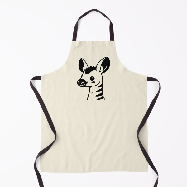 Item preview, Charming Hand-Drawn Okapi Illustration | Minimalist Black-and-White Animal Art designed and sold by happyartworks.