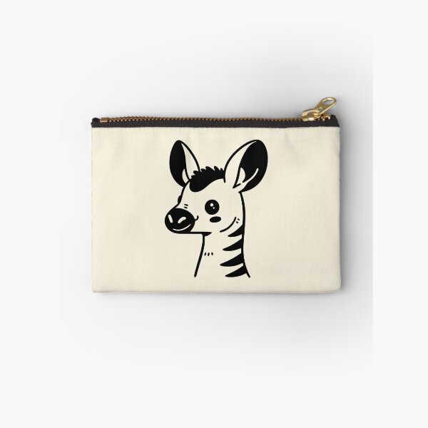 Item preview, Charming Hand-Drawn Okapi Illustration | Minimalist Black-and-White Animal Art designed and sold by happyartworks.