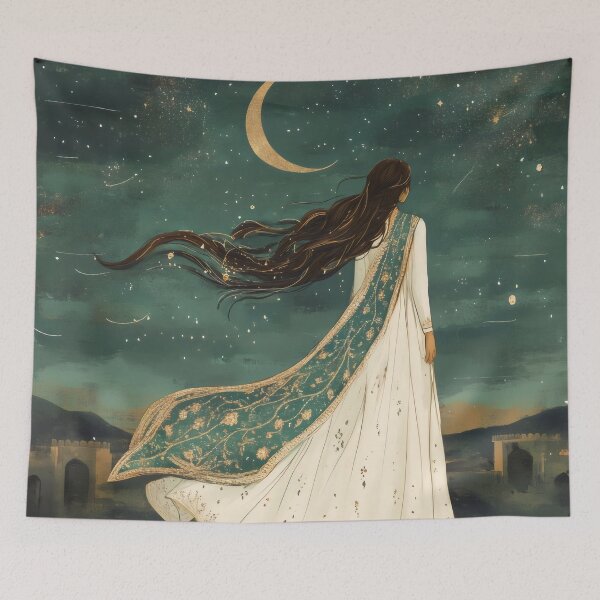 Item preview, Mystical Pakistan – A Woman Under the Crescent Moon designed and sold by CulturalVibes.