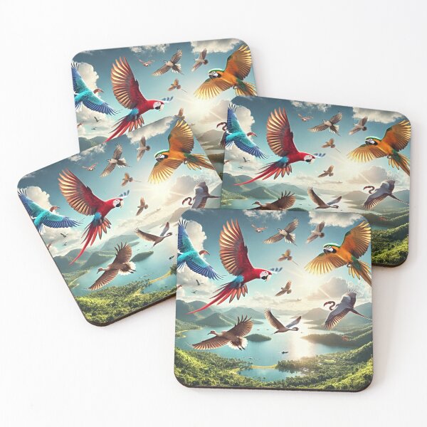 Item preview, A Vibrant Flight of Birds designed and sold by GlassPenny.