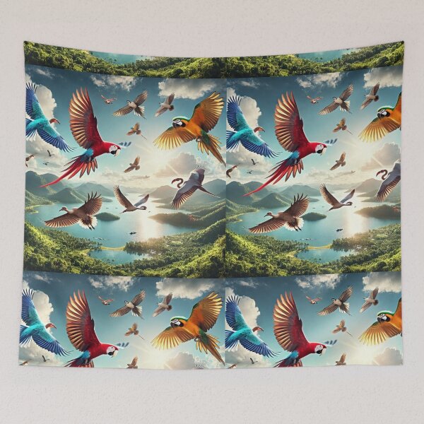 Item preview, A Vibrant Flight of Birds designed and sold by GlassPenny.