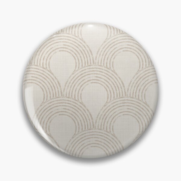 Item preview, Serene harmonious Japandi style geometric scallops linen textured 1 designed and sold by Designsbyluzia.