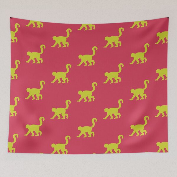 Item preview, Baboon neon magenta walk designed and sold by KaroLeenaDesign.