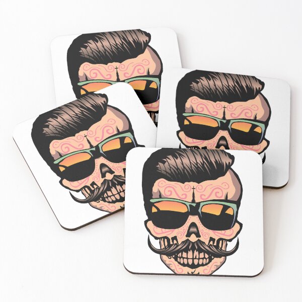 Item preview, mexican hipster skull mustache fancy designed and sold by Achille3777.