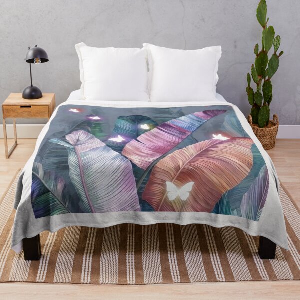 Item preview, A large tropical leaf that stands out with a variety of pastel colors. designed and sold by Wantanadesign.