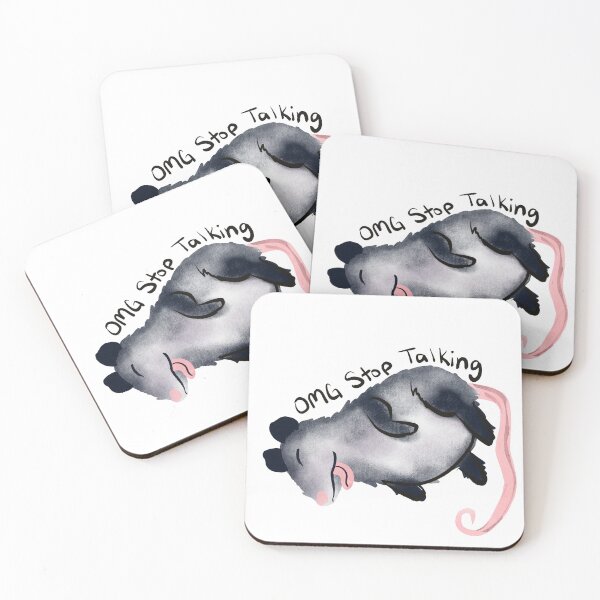 Item preview, OMG Stop Talking Play Dead Possum designed and sold by SuperFoxStudio.