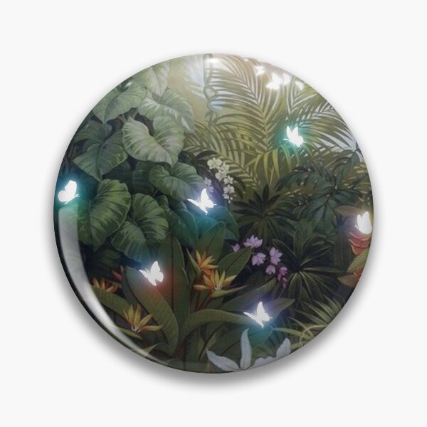 Item preview, A tropical forest full of big leaves and soft-colored wild flowers. designed and sold by Wantanadesign.