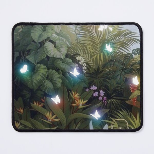Item preview, A tropical forest full of big leaves and soft-colored wild flowers. designed and sold by Wantanadesign.