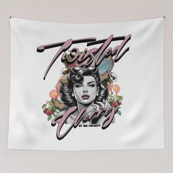 Item preview, TWISTED CHERRY - Smoke Lady Collage (Pink) designed and sold by Discothreadz.