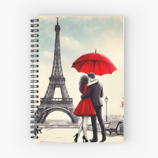Item preview, Enchanting Parisian Embrace Under Umbrella designed and sold by inkNext.