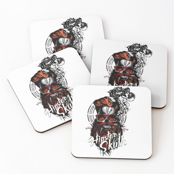 Item preview, hipster skull pipe death head smoking bearded logo round glasses fancy designed and sold by Achille3777.