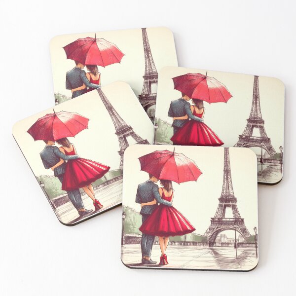 Item preview, Enchanting Parisian Valentine Romance Scene designed and sold by inkNext.