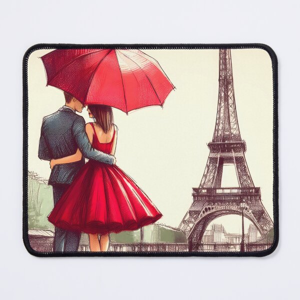 Item preview, Enchanting Parisian Valentine Romance Scene designed and sold by inkNext.
