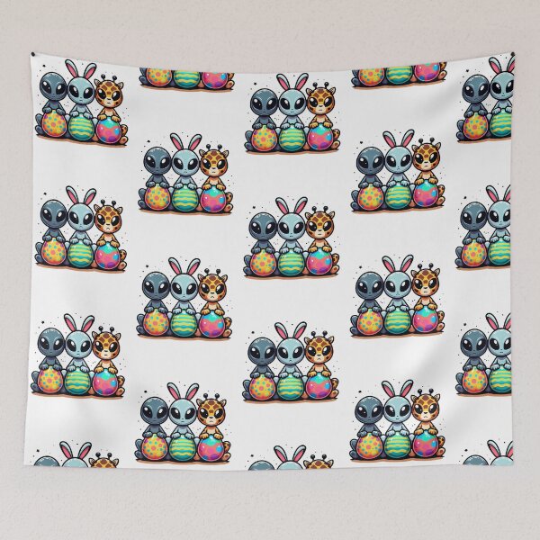 Item preview, Funny Easter with Aliens designed and sold by Tw1nsAIArt.